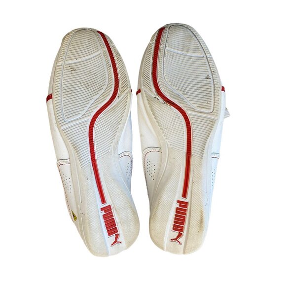 Puma Ferrari Drift Cat Boys Shoes Size 4 Youth White Red - Picture 7 of 8